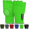 thumbnail image 1 of WYOX Quick Boxing Hand Wraps MMA Inner Gloves Wraps Compression Half Finger Bandages for Fitness, Training & Resistance (Green ‑ L/XL), 1 of 8