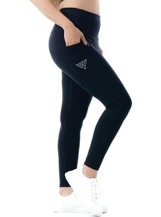 Athletic Works Women's Stretch Cotton Blend Ankle Leggings with Side  Pockets - Walmart.com