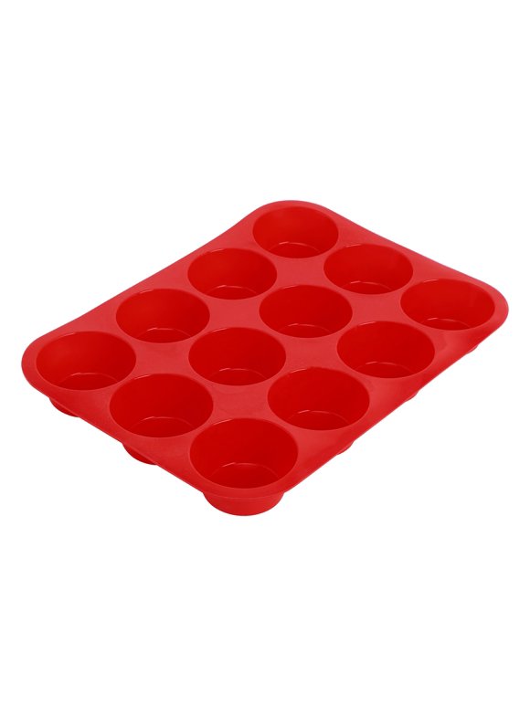 WYQLFSB 12 Cup Non Stick Muffin Pan Muffin and Cupcake Pans Muffin Tin Silicone Muffin Cupcake Baking Pan Non Stick Dishwasher Microwave Safe Non Stick Cupcake Baking Pan Large Cupcake Pan ﻿