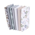 thumbnail image 1 of WYQLFSB 7PCS Cotton Quilting Fabric Fat Quarter Fabric Bundles Printed Patchwork Squares Polka Dot Wave Striped Gingham Fabric for Sewing DIY Crafts Clearance Sale white, 1 of 4
