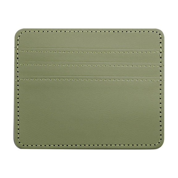 WYQLFSB Credit Card Holder Wallet RFID Blocking Slim Credit Card Cases Holder Premium Leather Minimalist Front Pocket Small Wallet with 6 Card Slots and 1 Pockets for Men Women Green