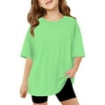 thumbnail image 1 of WYQLFSB Girls Long Sleeve Shirts Size 10-12 Youth Baseball Undershirt Preppy Sweatshirts Girls Size 8 Sweatshirt Toddler Clothes for Girls 3t Baby, Green 3-4 Years, 1 of 8