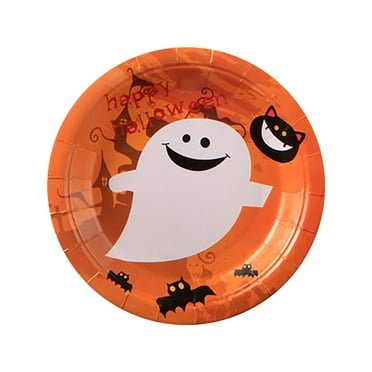 WYQLFSB Halloween Paper Plates Halloween Pumpkin Paper Plates Halloween Dessert Plates Disposable Plates Halloween Birthday Plates Party Supplies Tableware G