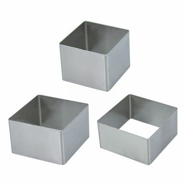 WYQLFSB Ice 3 Pcs Pastry Cutter for Baking Baking and Pastry Tools Square Ring Stainless Steel Cheese Cake Pastry Cutter Tool Pastry Cutter Stainless Steel