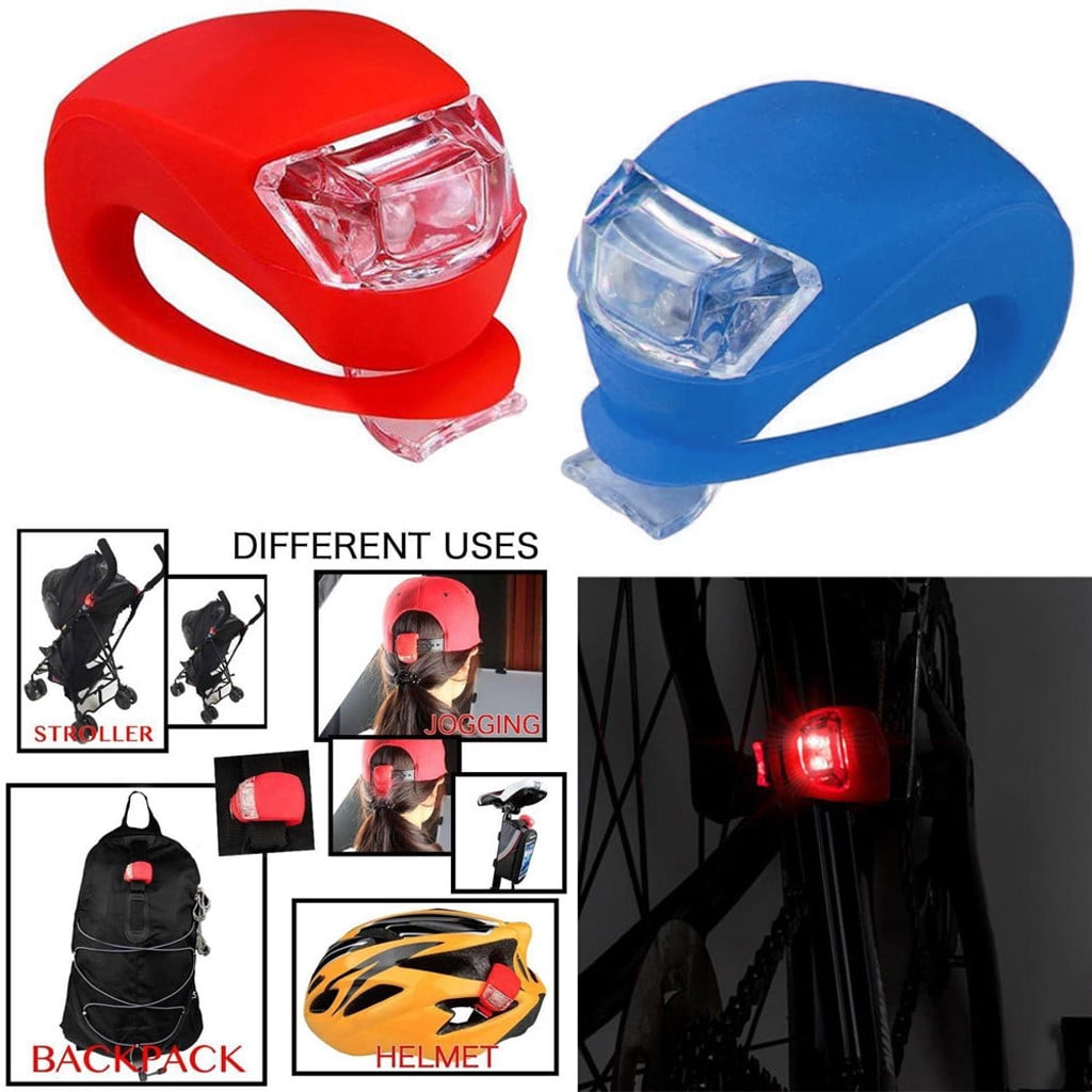 WYQLFSB LED Silicone Mountain Bike Bicycle Front Rear Lights Set Push ...