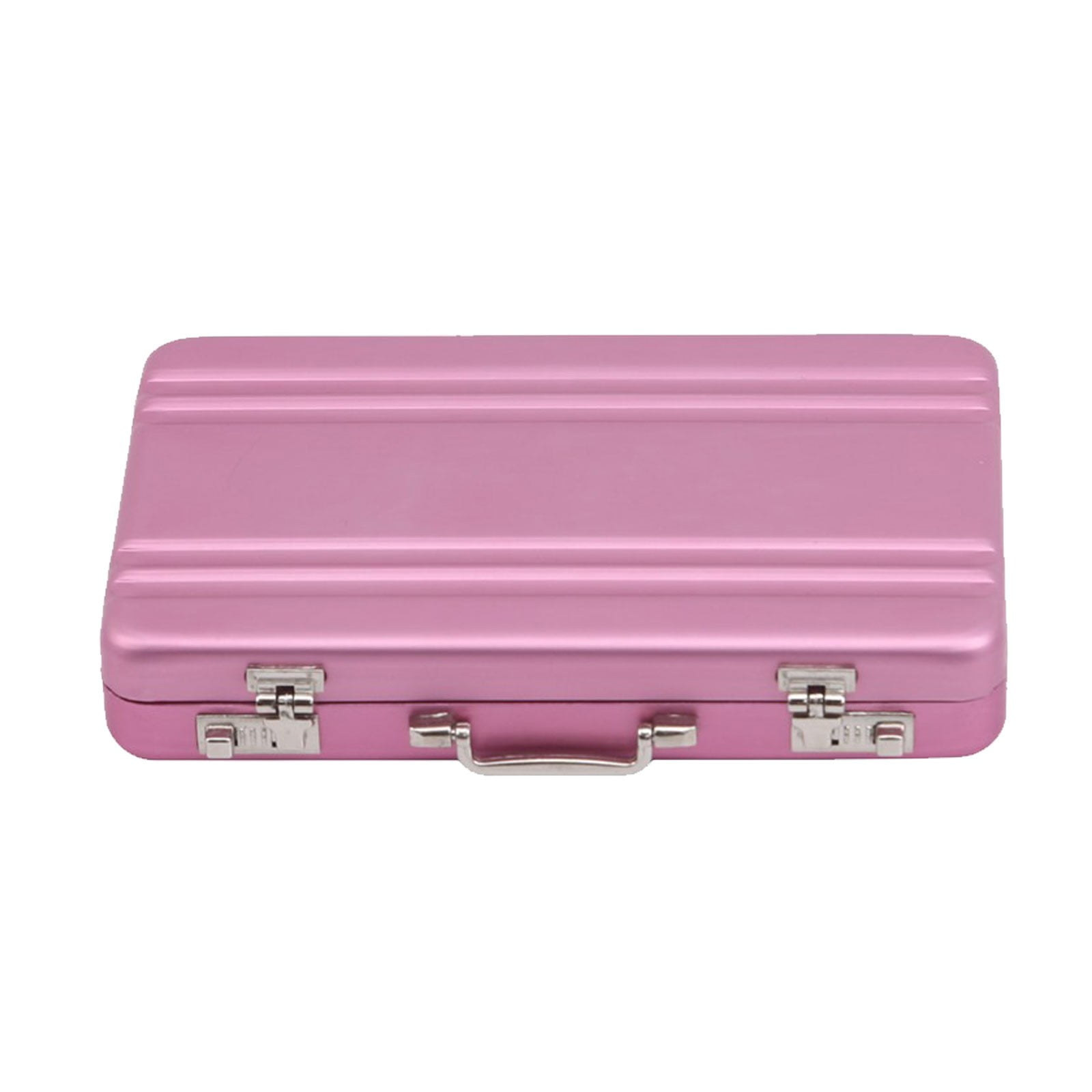 4-Pack Aluminum Business Card Holder Cases - Mini Suitcase Design Credit Card Organizer