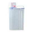 thumbnail image 1 of WYQLFSB Rice Storage Container 3 to 5Lbs Dry Food Airtight Container Pet Dog Cat Food Canister Clear Plastic Kitchen and Pantry Organization Bin for Oatmeal White, 1 of 5