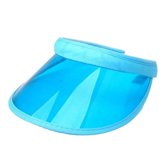 WYQLFSB Summer Unisex Visor Hat Plastic Transparent Protective Cap Suitable for Sports Outdoor Activities Sun Shade Cap Blue