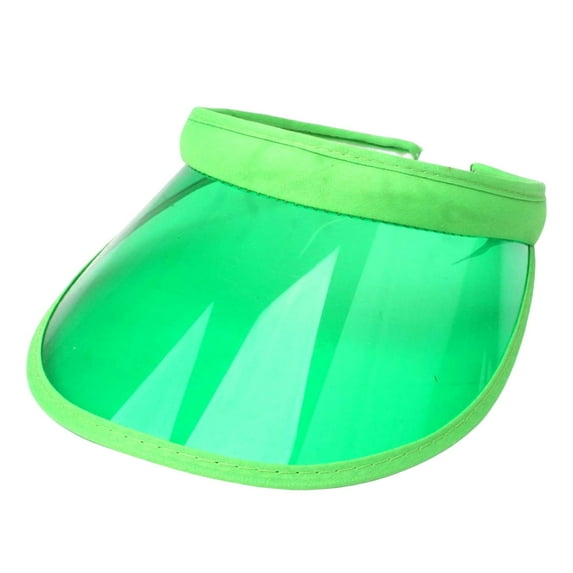 WYQLFSB Summer Unisex Visor Hat Plastic Transparent Protective Cap Suitable for Sports Outdoor Activities Sun Shade Cap Green