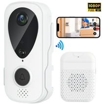 WYRAVIO Doorbell Camera Wireless, WiFi Video Doorbell with Chime, 2 Way Audio, Smart Human Detection, Night Vision, Cloud Storage, Real Time Alert for Home (2.4 Ghz WiFi)
