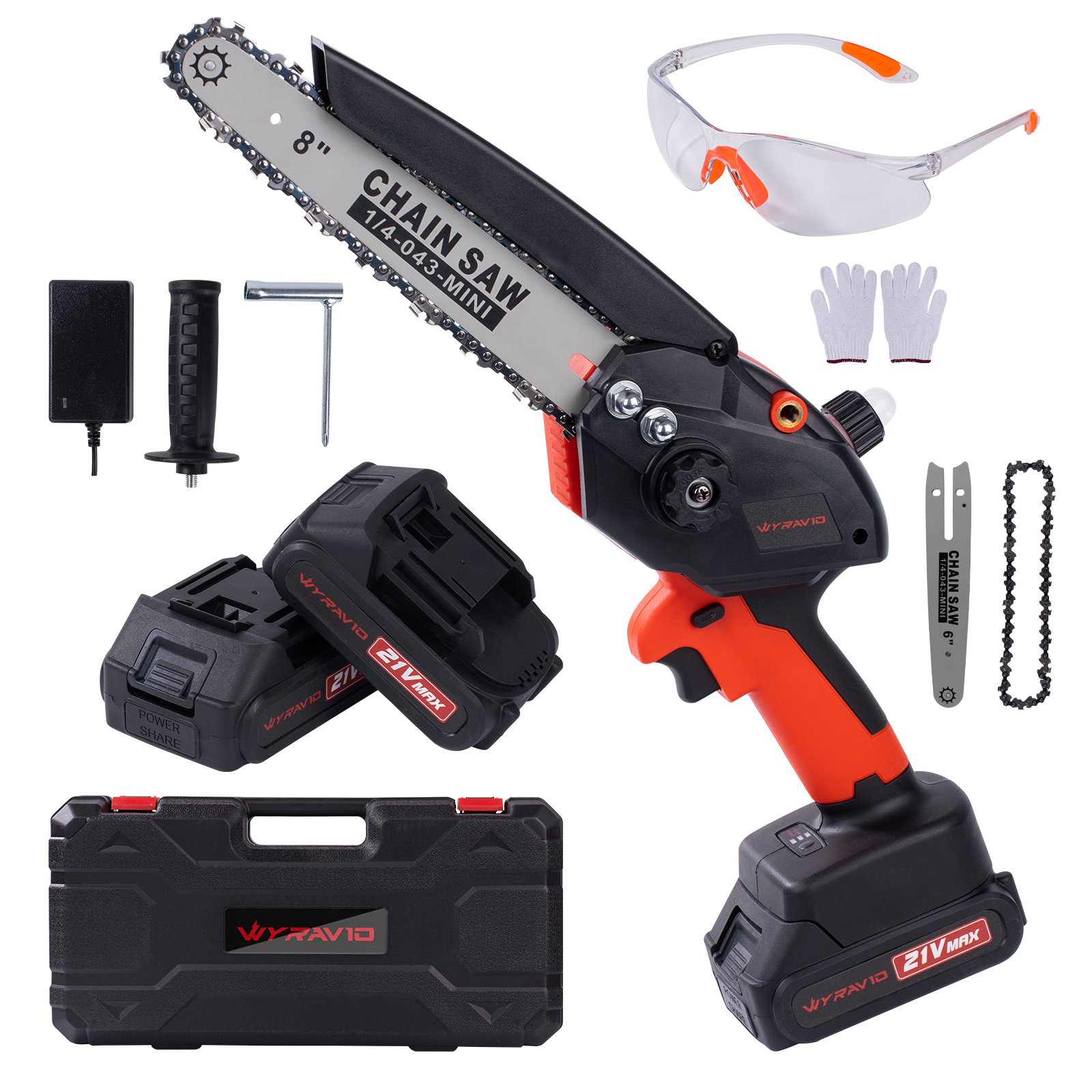 Mini Chainsaw 4Inch Cordless Electric Portable Chainsaw with Brushless