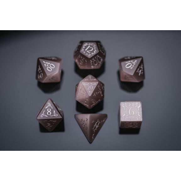 WYRMWOOD GEMSTONE POLYHEDRAL DICE SET OF 7 - ELDRITCH PACT BY SAVAGE AND QUINN