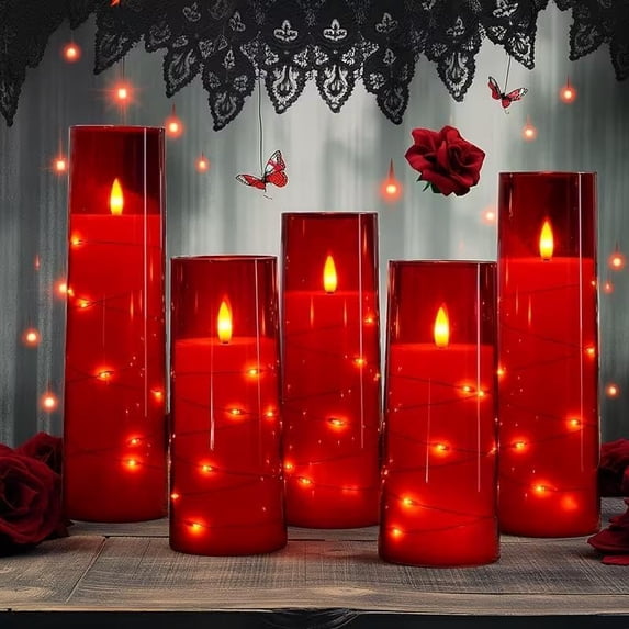 WYSHOP 10 Pc Flameless LED Candles with Remote & Timer, Battery ...