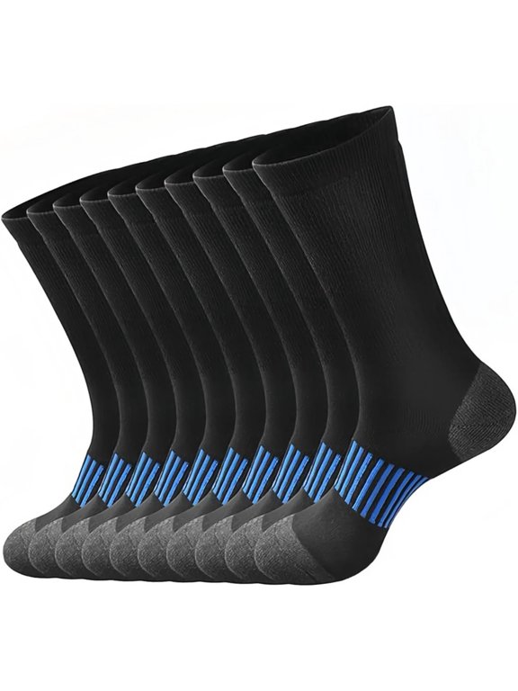 5 pairs of men's pure cotton fragrance sports socks, sweat-absorbing and breathable anti-odor sports casual long socks