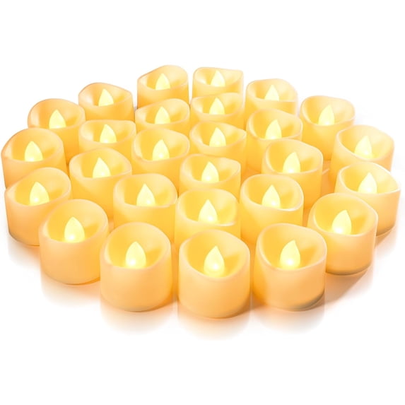 WYSHOP 50-Pack Flameless Tea Lights Candles Battery Operated, 200 ...