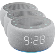 WYSHOP Alarm Clock with Sound Machine for Bedrooms   2-in-1 White Noise Machine for Sleep, Gentle Wake-Up with Soft Alarm Sounds, Ambient Night Light, Plug-in, Sleep Better, Wake Gently Pack of 3