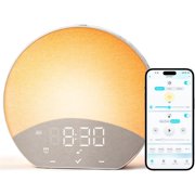 WYSHOP Dual Alarm Sunrise Alarm Clock with Sound Machine, APP Control