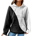 WYXSH Streetwear Womens Hoodie Contrast Color Drawstring Pullover