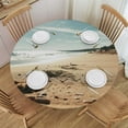 thumbnail image 1 of WYYP 0_3 (29) Round Tablecloth 100% Polyester Fiber Outdoor Fitted - Tablecloths White, 1 of 8