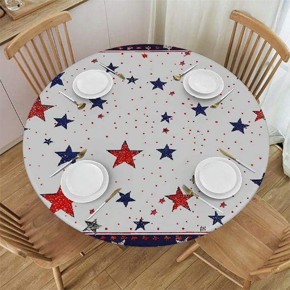 WYYP 4th of July Patriotic Party Tablecloth Disposable Table Cover for Independence Day 31-35