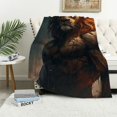 thumbnail image 1 of WYYP A Majestic Lion Flannel Throw Blanket for All Seasons White, 1 of 6
