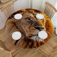 thumbnail image 1 of WYYP A Majestic Lion Round Tablecloth for Picnic Dining Kitchen Farmhouse 100% Polyester Table Cover White, 1 of 8