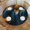 thumbnail image 1 of WYYP A Majestic Lion Waterproof Polyester Fiber Round Tablecloth for Picnic Dining Kitchen Farmhouse White, 1 of 8