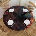 thumbnail image 1 of WYYP A Majestic Lion Waterproof Resistant Fabric Round Tablecloth for Home Kitchen Outdoor Decoration White, 1 of 8