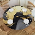 thumbnail image 1 of WYYP Abstract Brush Strokes Round Tablecloth - Full Width Single-Sided Printing - 100% Polyester Fiber - Outdoor Picnic Camping and Indoor Kitchen Dining Party White, 1 of 8