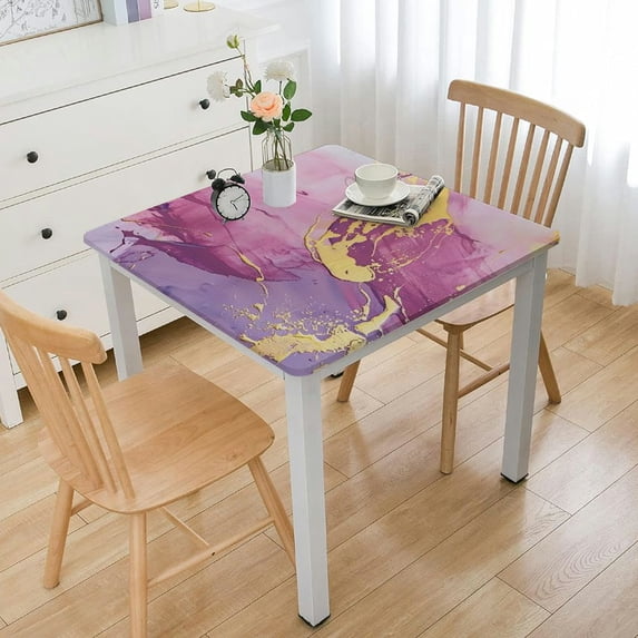 WYYP Abstract Brush Strokes Square Tablecloth 100% Polyester Fiber 52*52