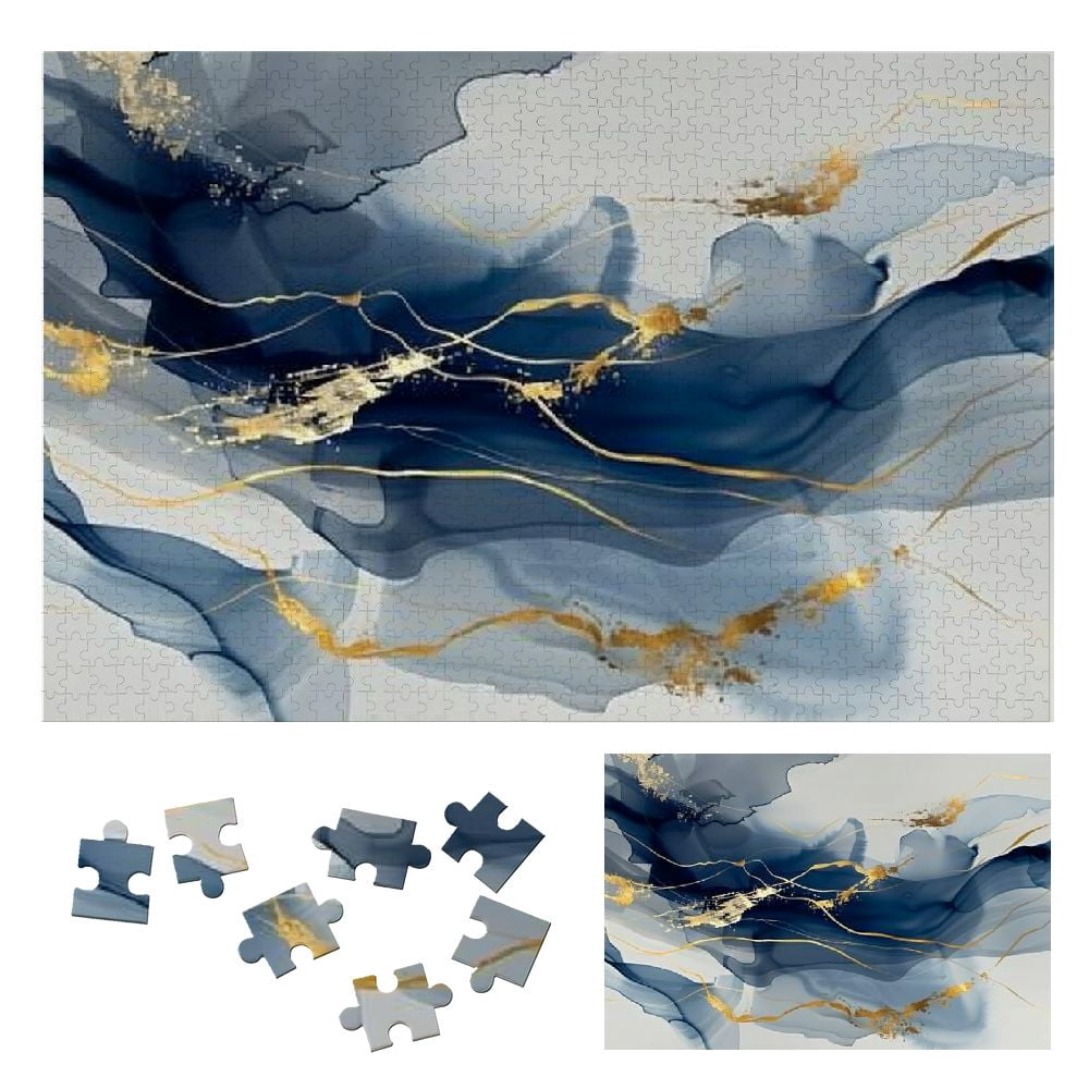 WYYP Abstract Brush Strokes Wooden Jigsaw Puzzle for Adults and Kids ...