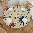 thumbnail image 1 of WYYP  American Striped Round Table Cloth - Polyester Stars Patriotic Fireworks Tablecloth, Table Cover Protector for July 4th Independence Day Party Dinning Tabletop Decor  38-42, 1 of 8