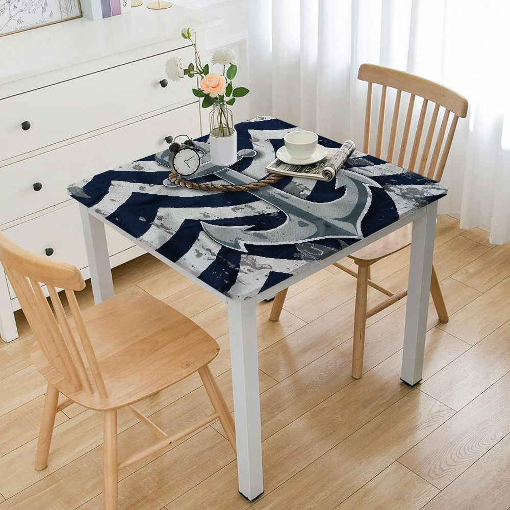 WYYP Anchor Rope Ocean Square Tablecloth Full Width Single-Sided ...