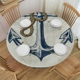 thumbnail image 1 of WYYP Anchor Rope Towel Round Tablecloth 100% Polyester Fiber Great for Home Kitchen/Parties/Holiday Dinner White, 1 of 8
