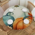 thumbnail image 1 of WYYP  Autumn Fall Elastic Round Tablecloth, Buffalo Plaid Pumpkin Thanksgiving Fitted Tablecloths for Round Table Oil-Proof Waterproof Table Cloth White, 1 of 7