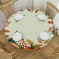 thumbnail image 1 of WYYP Autumn Pumpkins Tablecloth Round Thanksgiving Table Cloth Fall Maple Leaves Table Cover Waterproof Tablecloths for Holiday Dinner Room Picnic Indoor Outdoor Party Harvest Decoration White, 1 of 7
