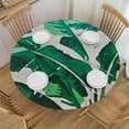 thumbnail image 1 of WYYP Banana Leaf Round Tablecloth 100% Polyester Fiber Outdoor Picnic Camping and Indoor Kitchen Dining Party White, 1 of 8