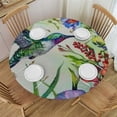 thumbnail image 1 of WYYP  Beautiful Flower Bird Butterfly Tablecloth Hummingbird Waterproof Fabric Table Cover for Kitchen Dinning Tabletop Banquet Parties,  46-50, 1 of 8