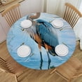 thumbnail image 1 of WYYP Bird Round Tablecloth Waterproof Resistant Fabric 100% Polyester Fiber with Elastic Edge White, 1 of 8