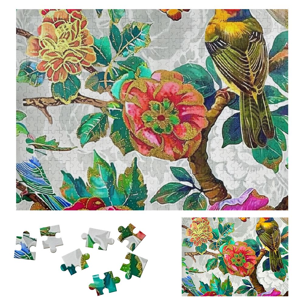WYYP Birds Flowers Butterflies Wooden Jigsaw Puzzle for Adults and Kids ...