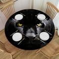 thumbnail image 1 of WYYP Black Panther Round Tablecloth - Outdoor Picnic Camping and Indoor Kitchen Dining Party - 100% Polyester Fiber - Great for Home Kitchen/Parties/Holiday Dinner White, 1 of 8