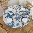 thumbnail image 1 of WYYP Blue Bird and Flower Butterfly Round Tablecloth Summer Watercolor Tablecloths for Round Tables Waterproof Polyester Round Table Cover Anti-Slip Table Cloth for Dining Room Indoor Outdoor White, 1 of 7