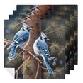 thumbnail image 1 of WYYP Blue Jays Pine Cones Pine Tree Dinner Napkin for Dining Table Kitchen Daily Party Housewarming Farmhouse Decor Cloth Napkin Reusable 4 PCS, 1 of 7