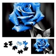 thumbnail image 1 of WYYP Blue Rose Wooden Jigsaw Puzzle Challenging Difficult Wood Puzzles for Adults 1000 PCS, 1 of 6