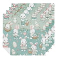 thumbnail image 1 of WYYP Bunnies Easter Eggs Pastel Colors Cloth Napkin Reusable Machine Washable Fabric for Events 2 PCS, 1 of 7