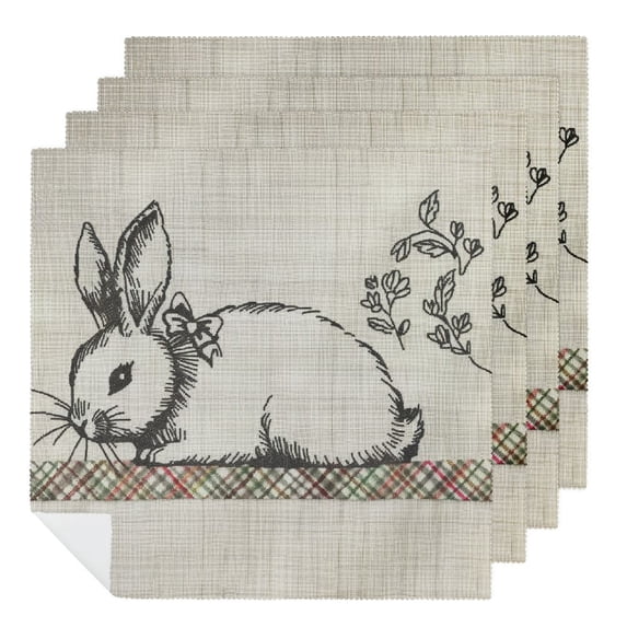 WYYP Bunny Bow Annabel Kidston Cloth Napkin Reusable Gift 2 PCS