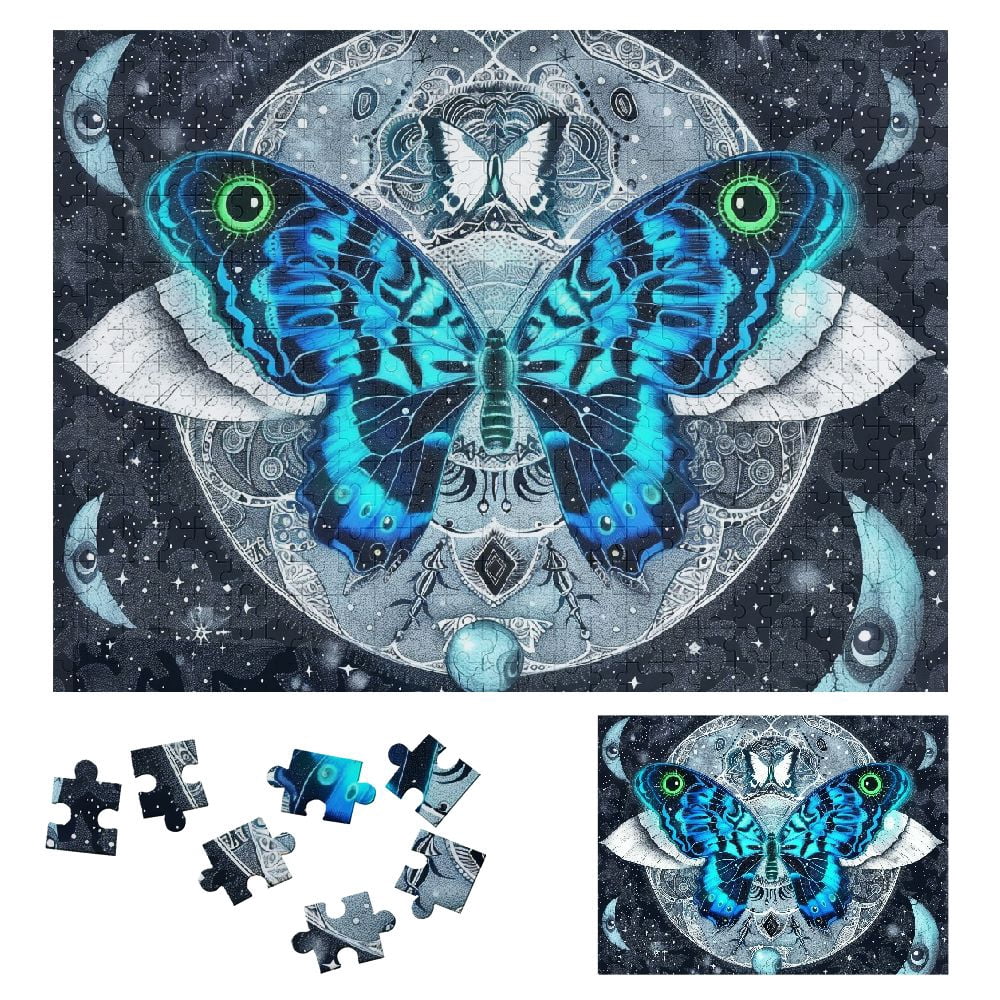 WYYP Butterfly Symbols Digital Art Wooden Jigsaw Puzzle Leisure Game ...