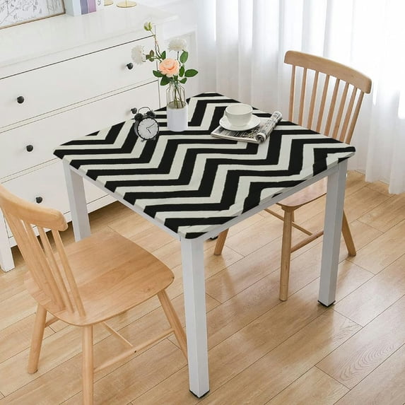 WYYP Chevron Pattern Square Tablecloth 100% Polyester Fiber 40*40