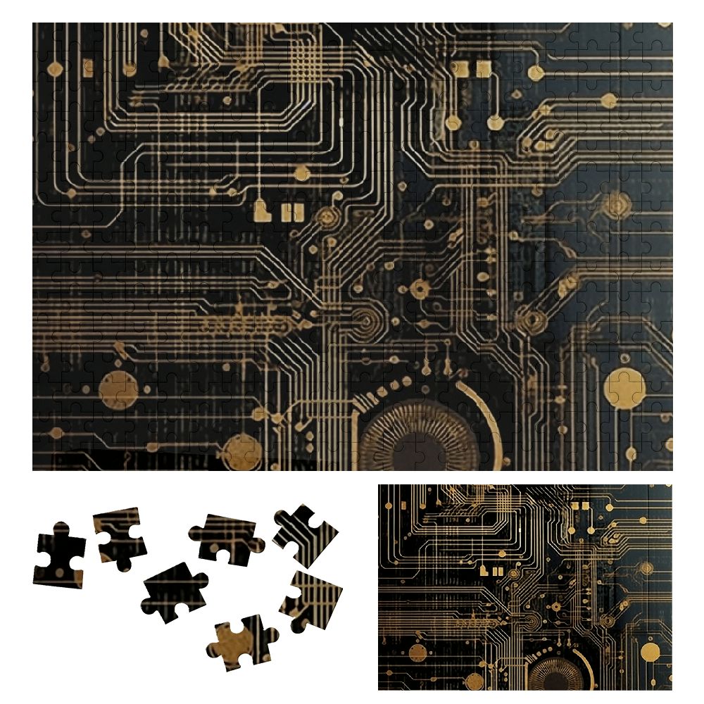 WYYP Circuit Board Cyberpunk Art Wooden Puzzle for Adults 300 PCS ...