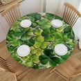 thumbnail image 1 of WYYP Clovers Heart Puzzle Round Tablecloth 100% Polyester Fiber for Picnic Dining Kitchen Farmhouse White, 1 of 8
